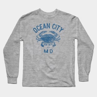 Ocean City, Maryland, Chesapeake Blue Crab Long Sleeve T-Shirt